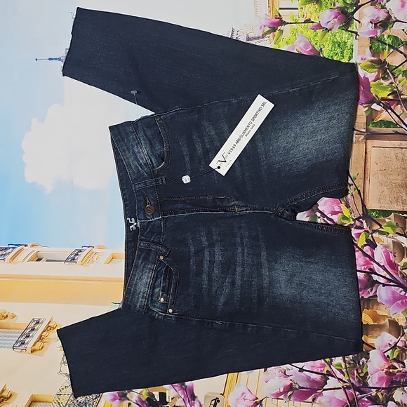 Versace Denim - Versace 1969 Italia Skinny Raw Hem Jeans Size 24/00 New